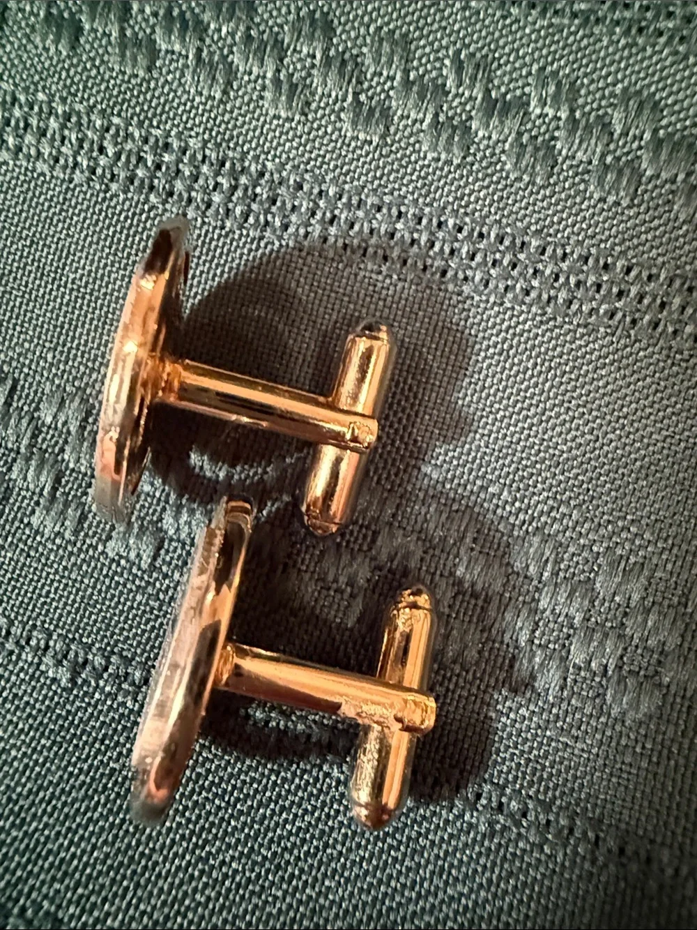 Monogram 'E' Gold-Tone Round Cufflinks
